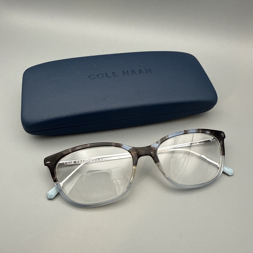 COLE HAAN GRAND.OS CH5039 BLUE TORTOISE AUTHENTIC FRAMES EYEGLASSES 53-16 & CASE